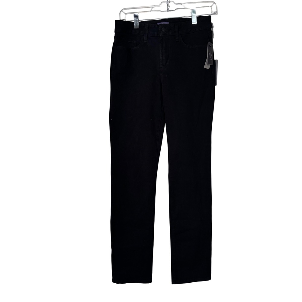 NYDJ Women's Size 2 Black Straight Leg Jeans Pants NWT Lift Tuck Technology